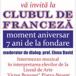 Afis Clublul de Franceza sept 2023 – moment aniversar (1)