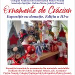 Afis expoziție ornamente Craciun carte straina 2025